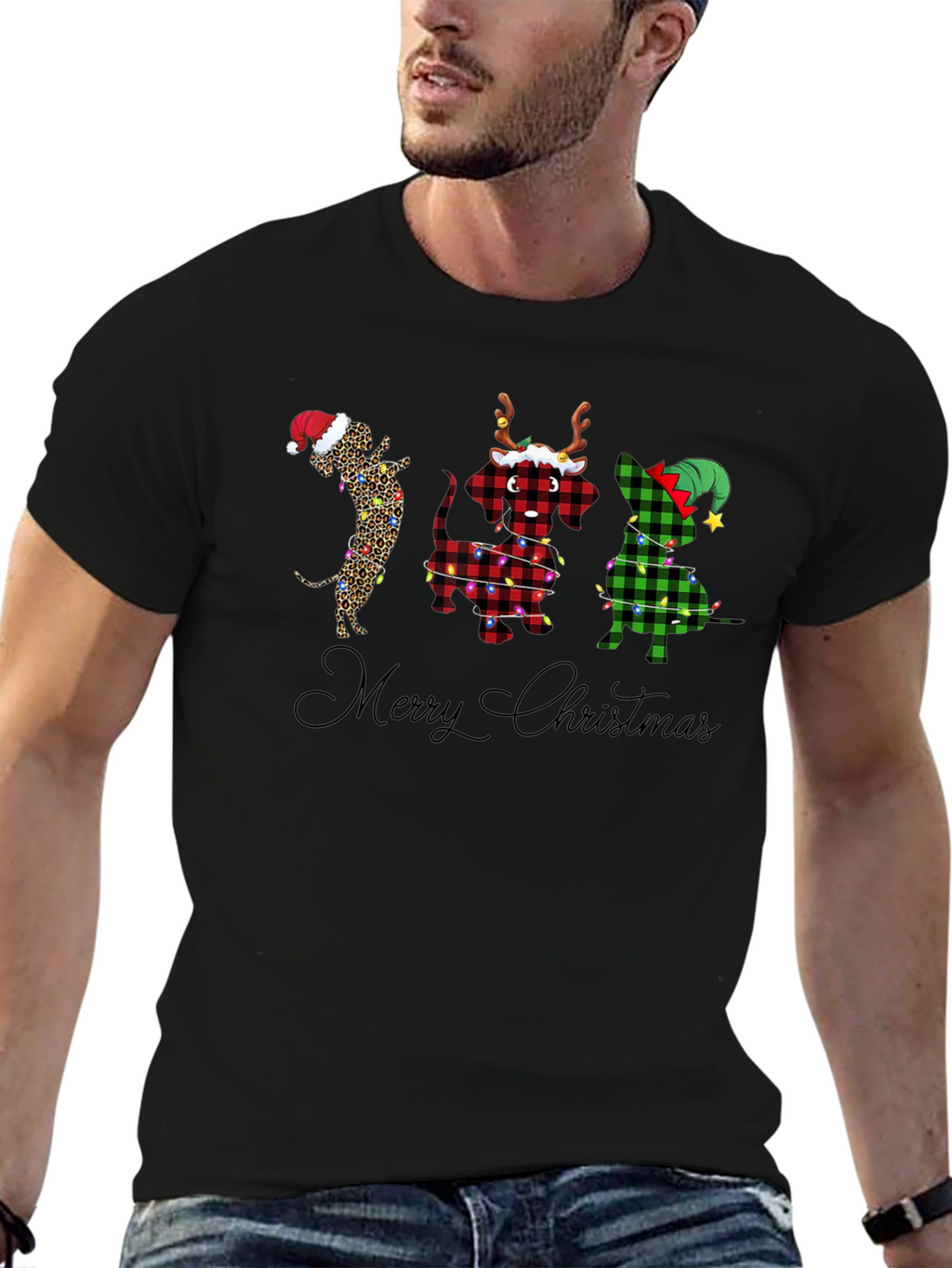 Merry Christmas Dachshunds T-Shirt