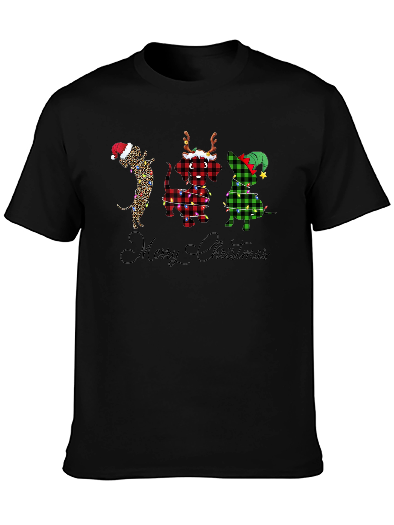 Merry Christmas Dachshunds T-Shirt