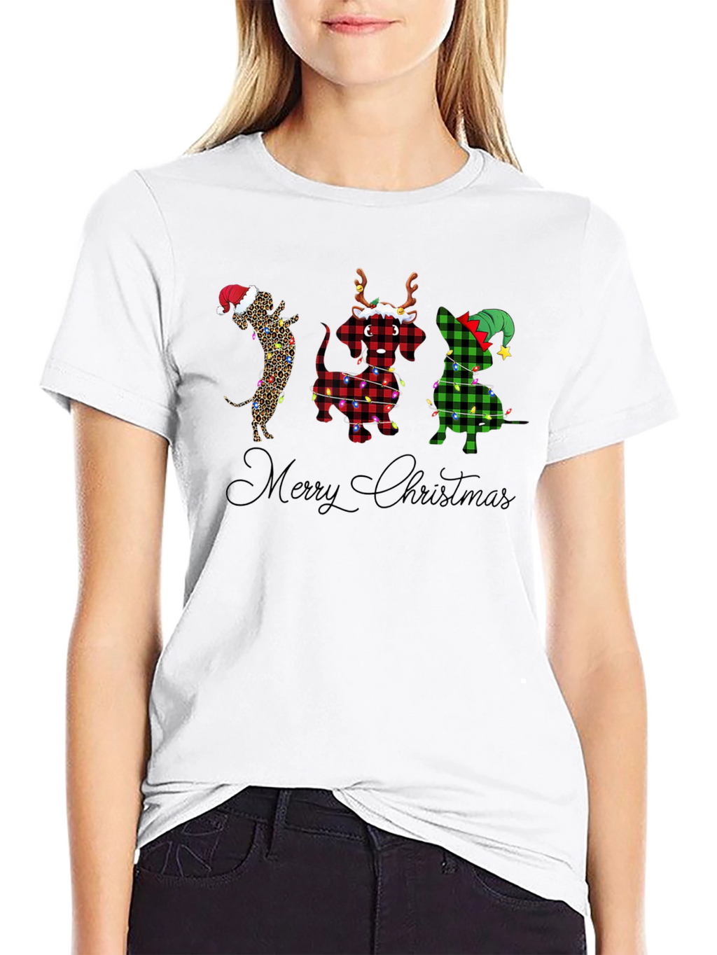 Merry Christmas Dachshunds T-Shirt