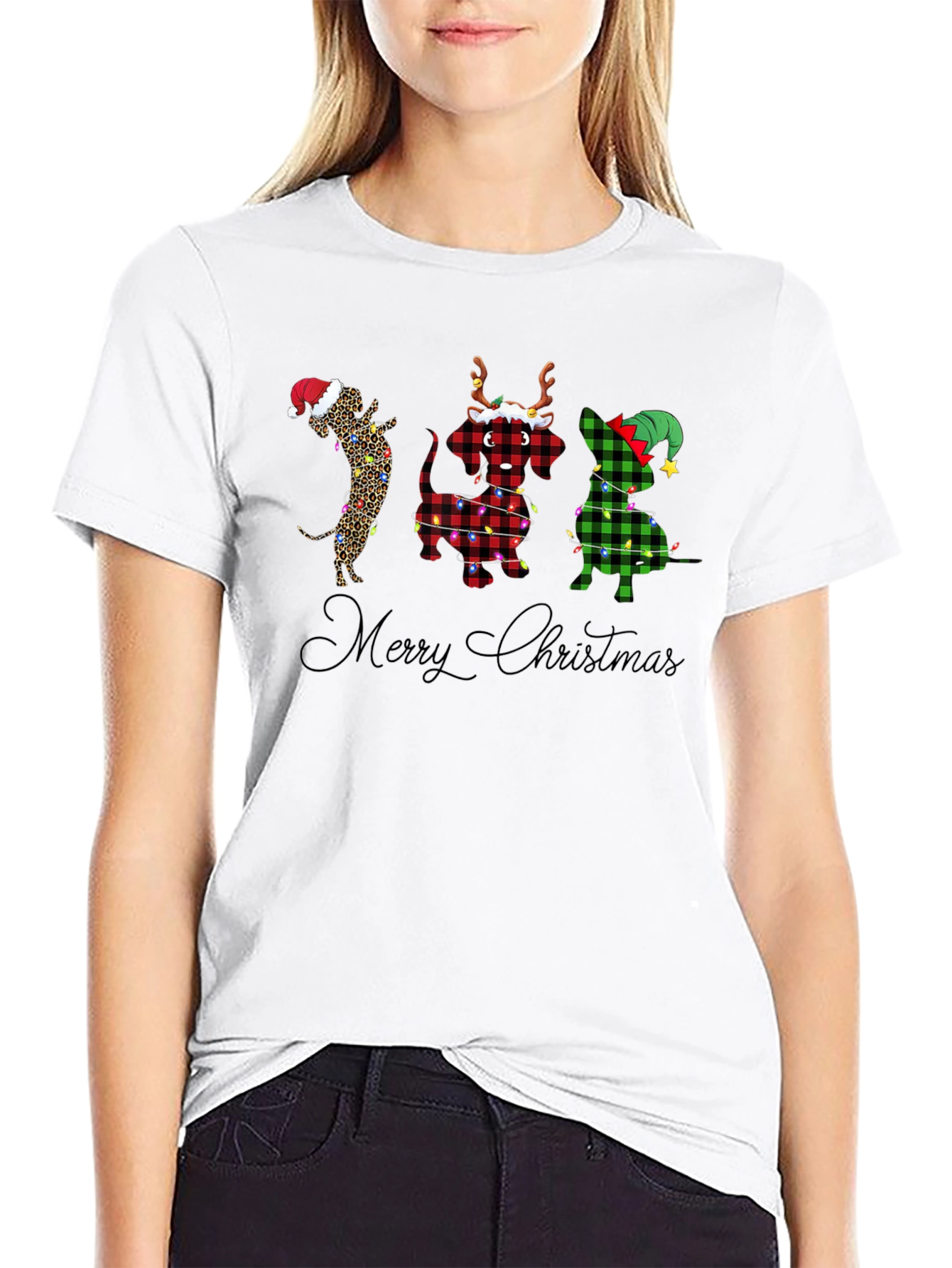 Merry Christmas Dachshunds T-Shirt