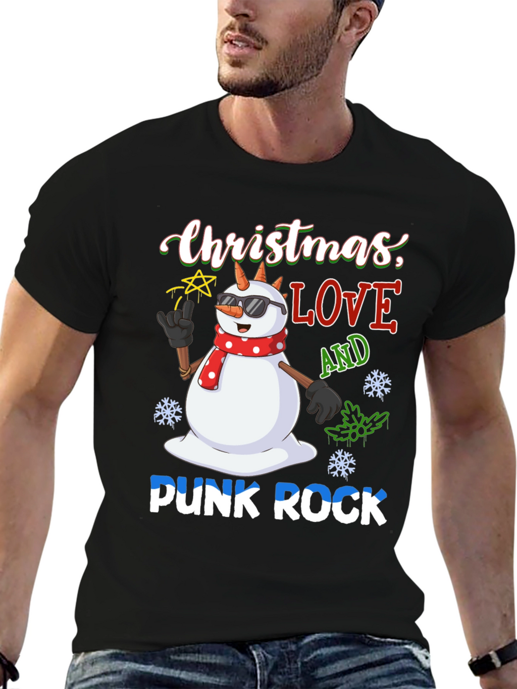 Christmas Love Punk Rock T-Shirt