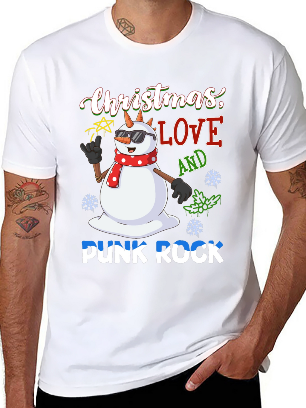 Christmas Love Punk Rock T-Shirt