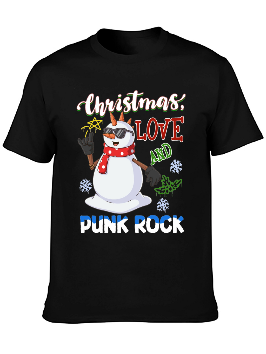 Christmas Love Punk Rock T-Shirt