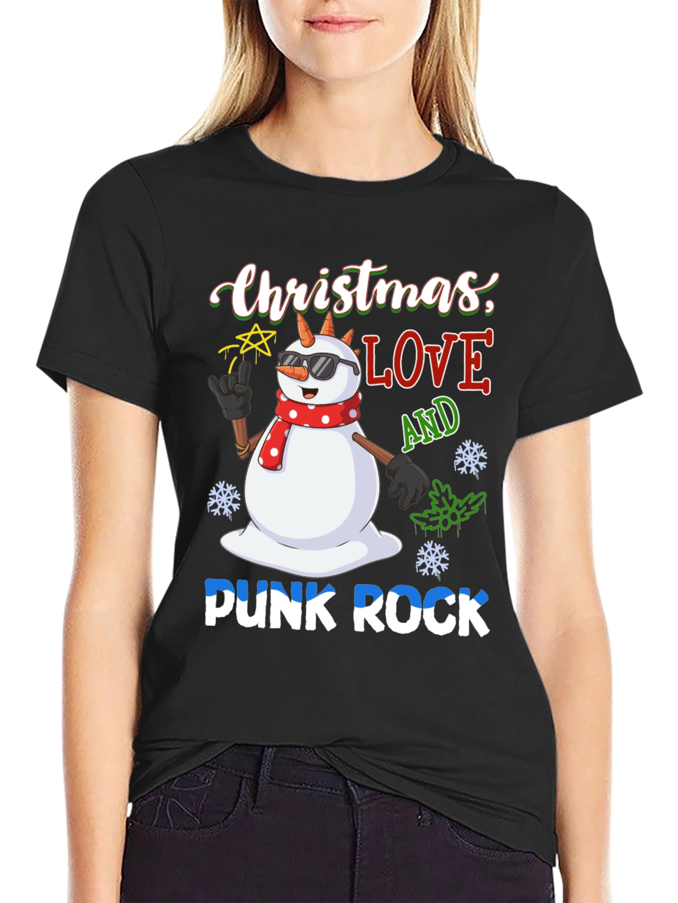 Christmas Love Punk Rock T-Shirt