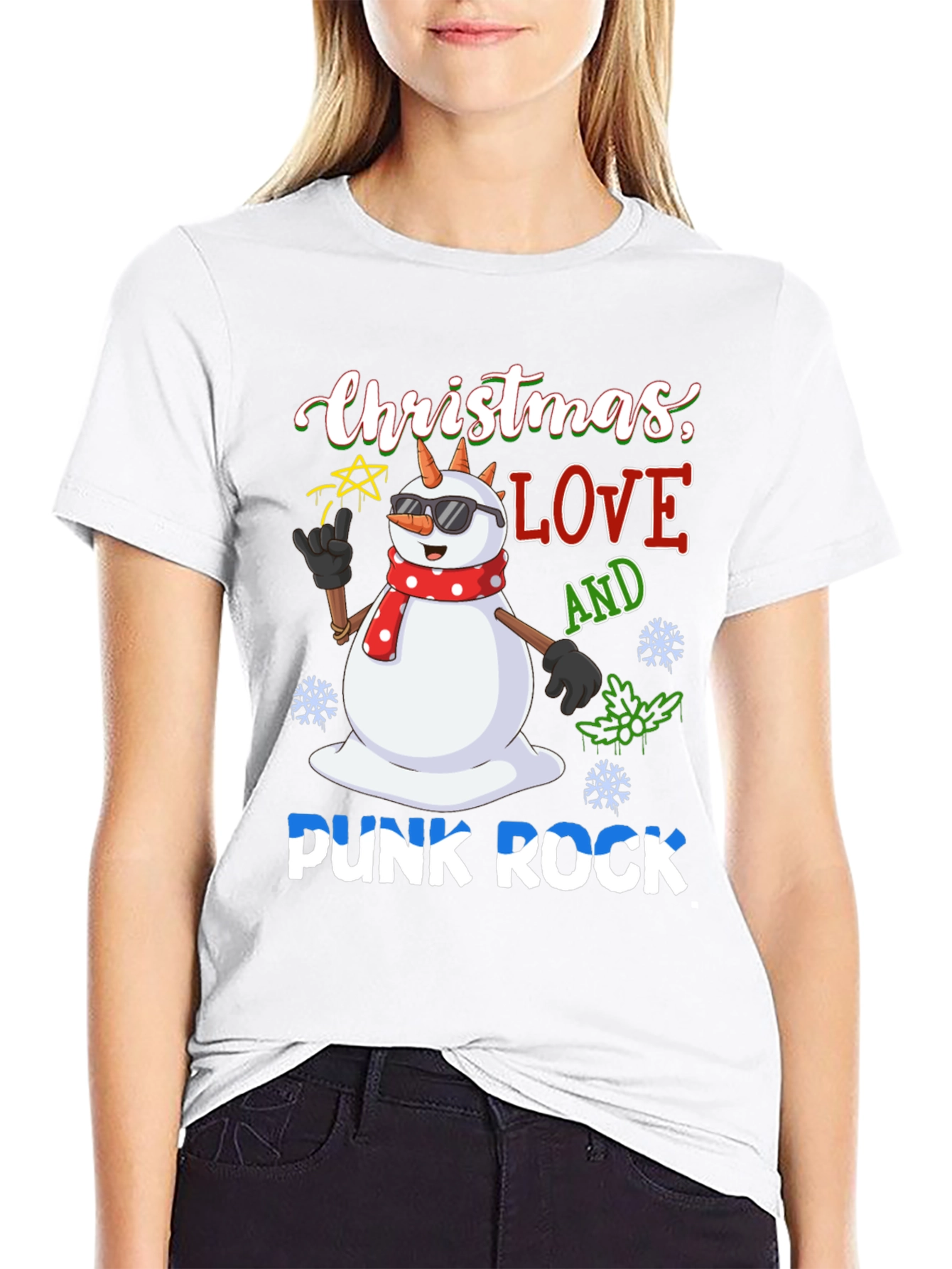 Christmas Love Punk Rock T-Shirt