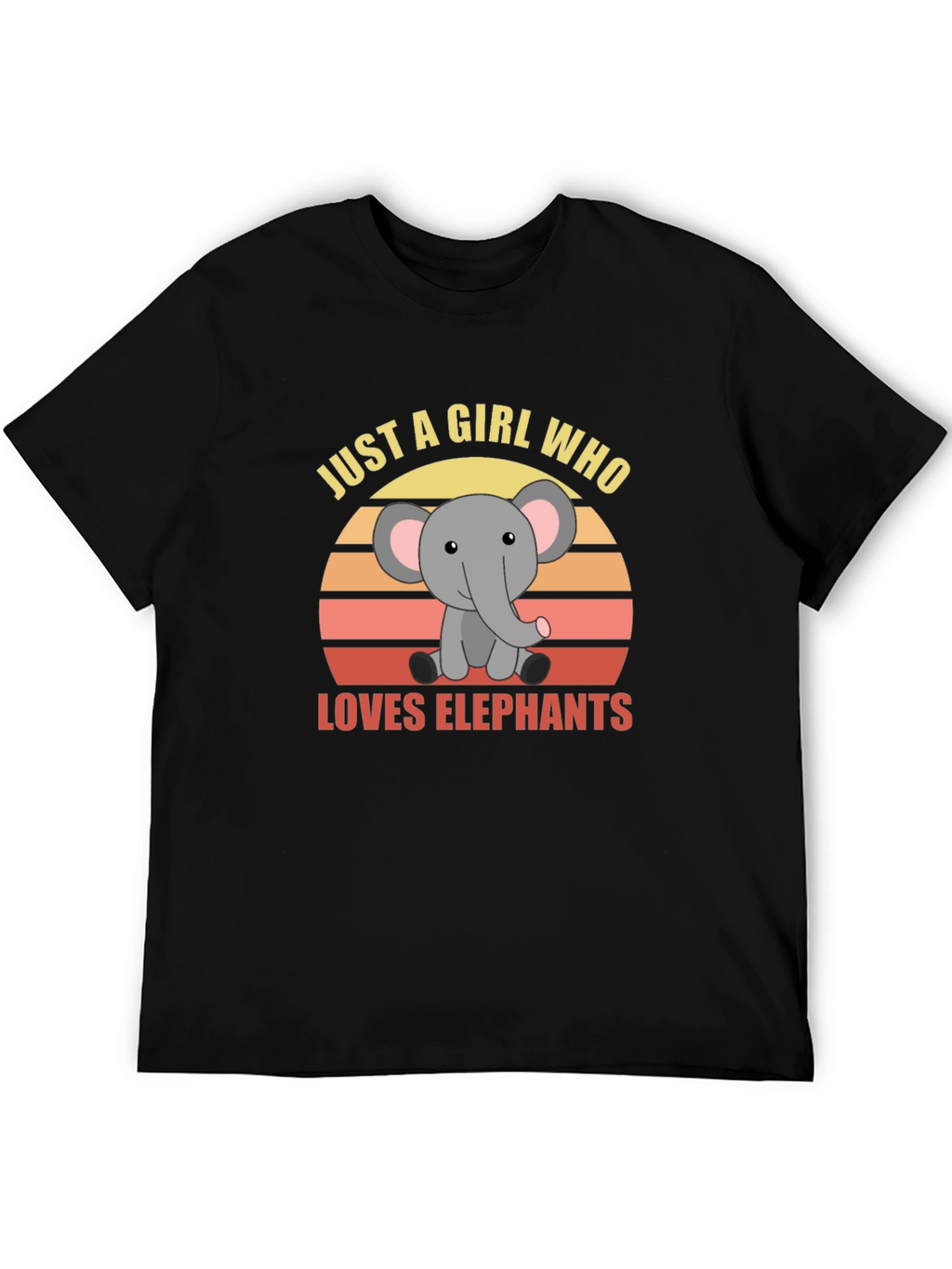 Girl Who Loves Elephants Graphic T-Shirt