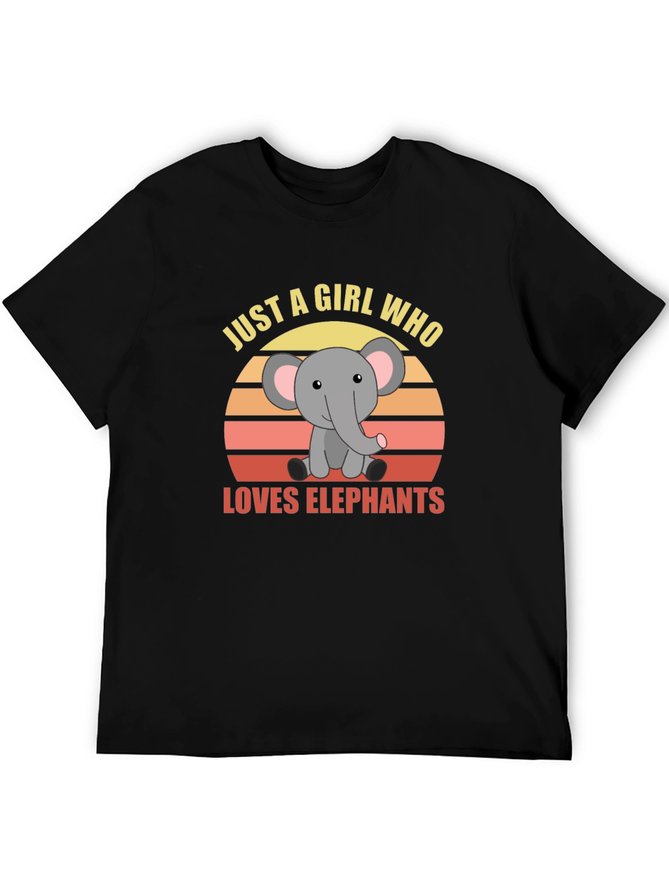 Girl Who Loves Elephants Graphic T-Shirt