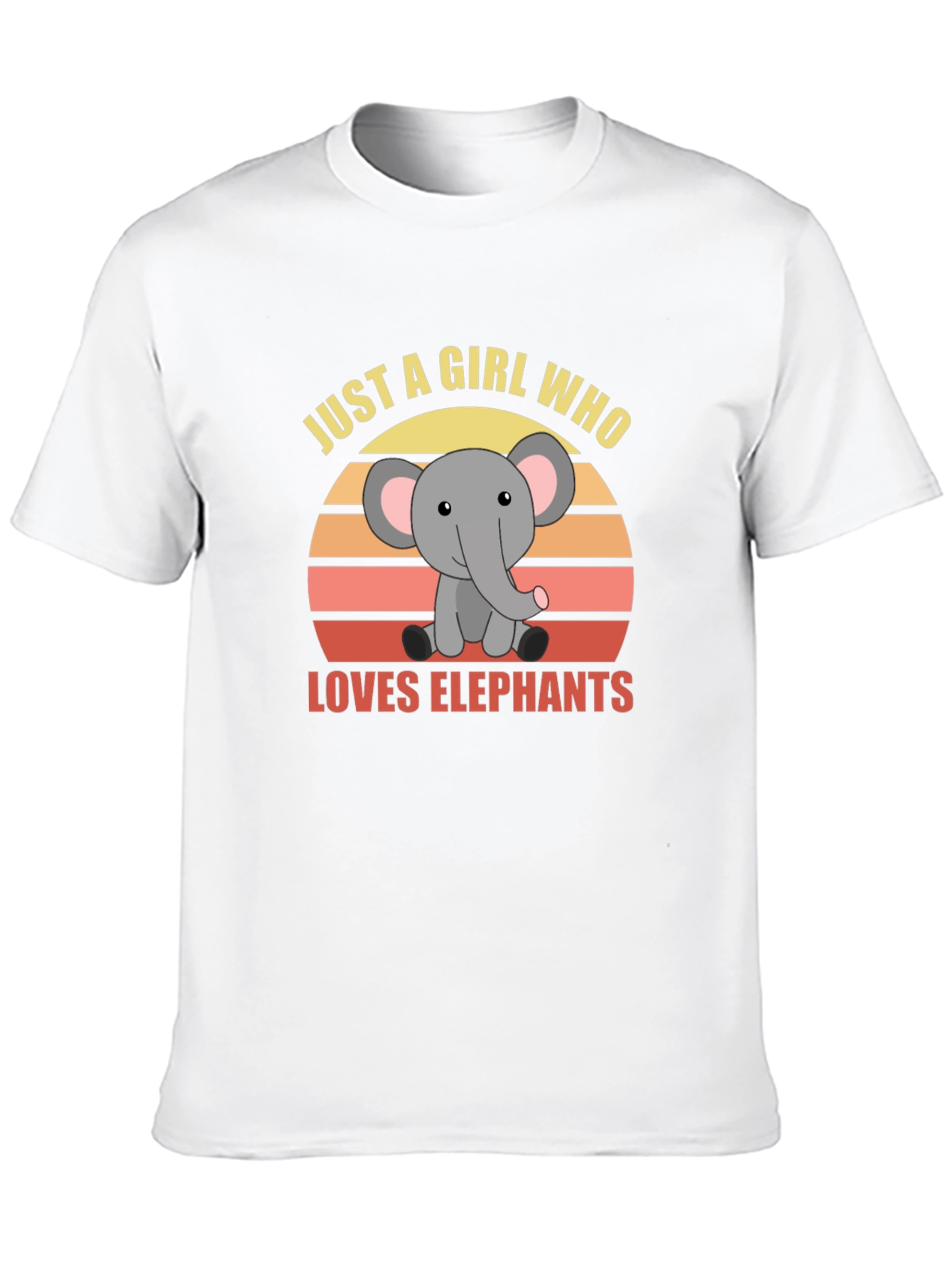 Girl Who Loves Elephants Graphic T-Shirt