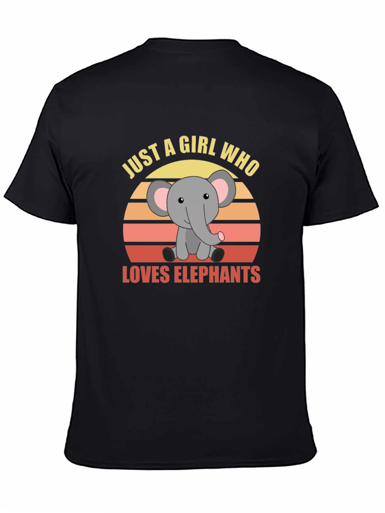 Girl Who Loves Elephants Graphic T-Shirt