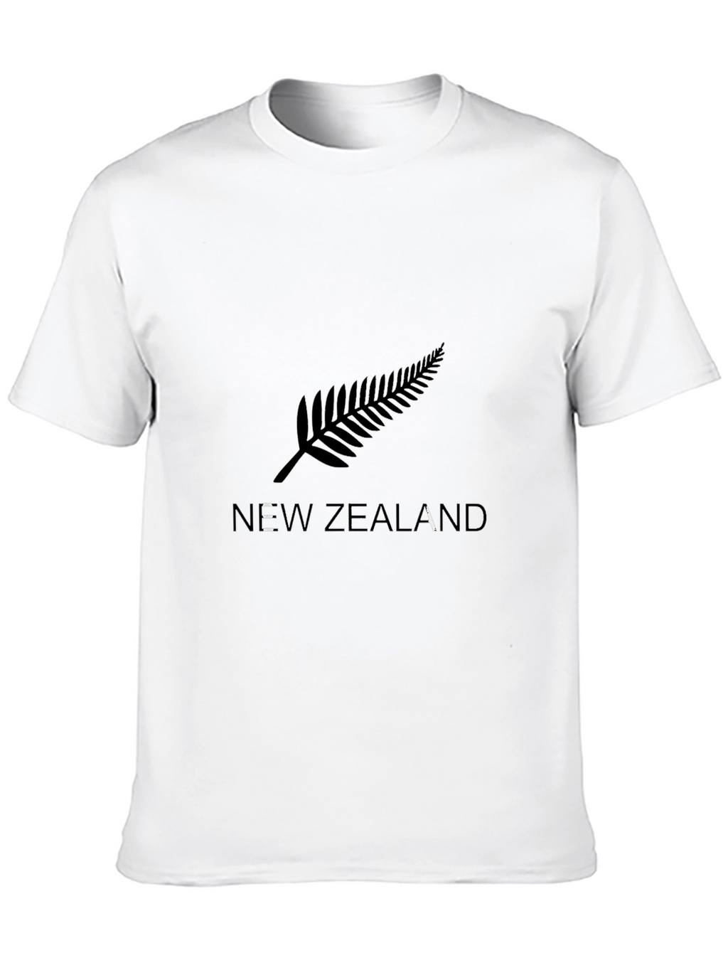 New Zealand Fern Print T-Shirt - Black