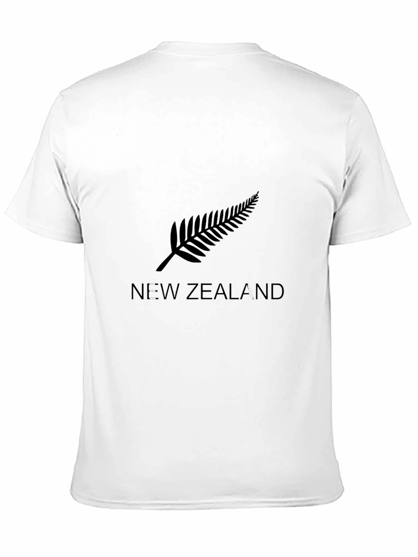 New Zealand Fern Print T-Shirt - Black