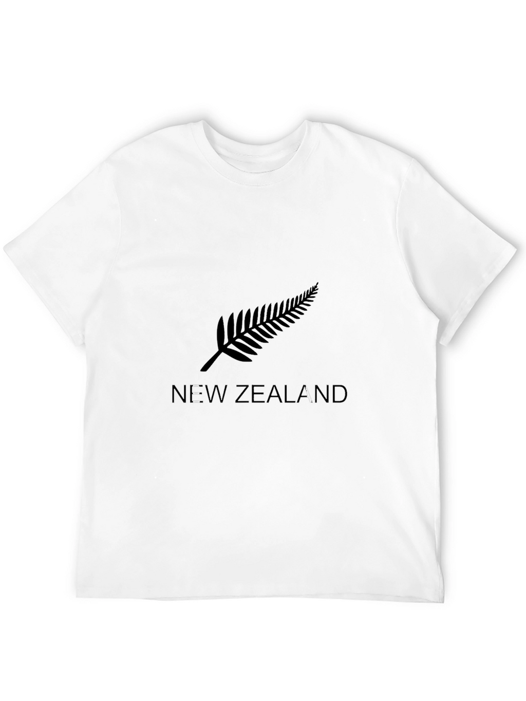 New Zealand Fern Print T-Shirt - Black