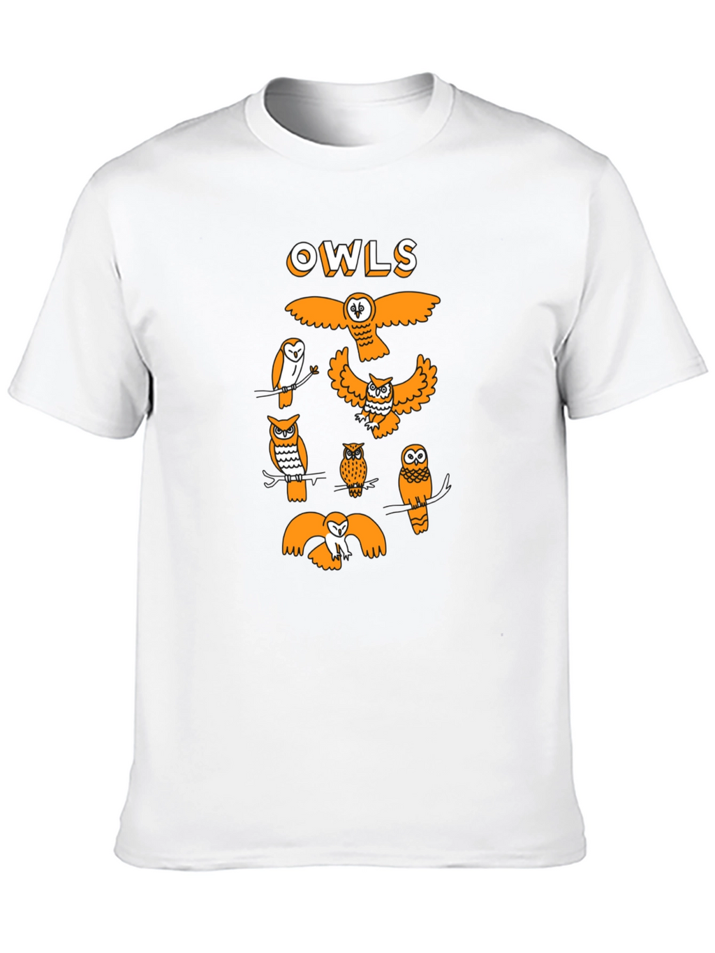 Fun Owls Graphic Tee - Black Cotton T-Shirt