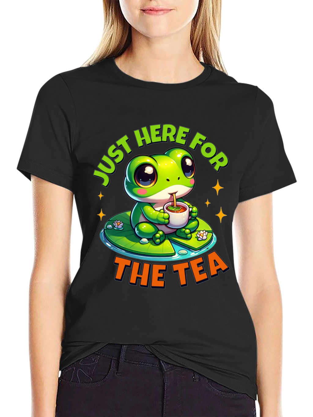 Just Here for the Tea T-Shirt Frog