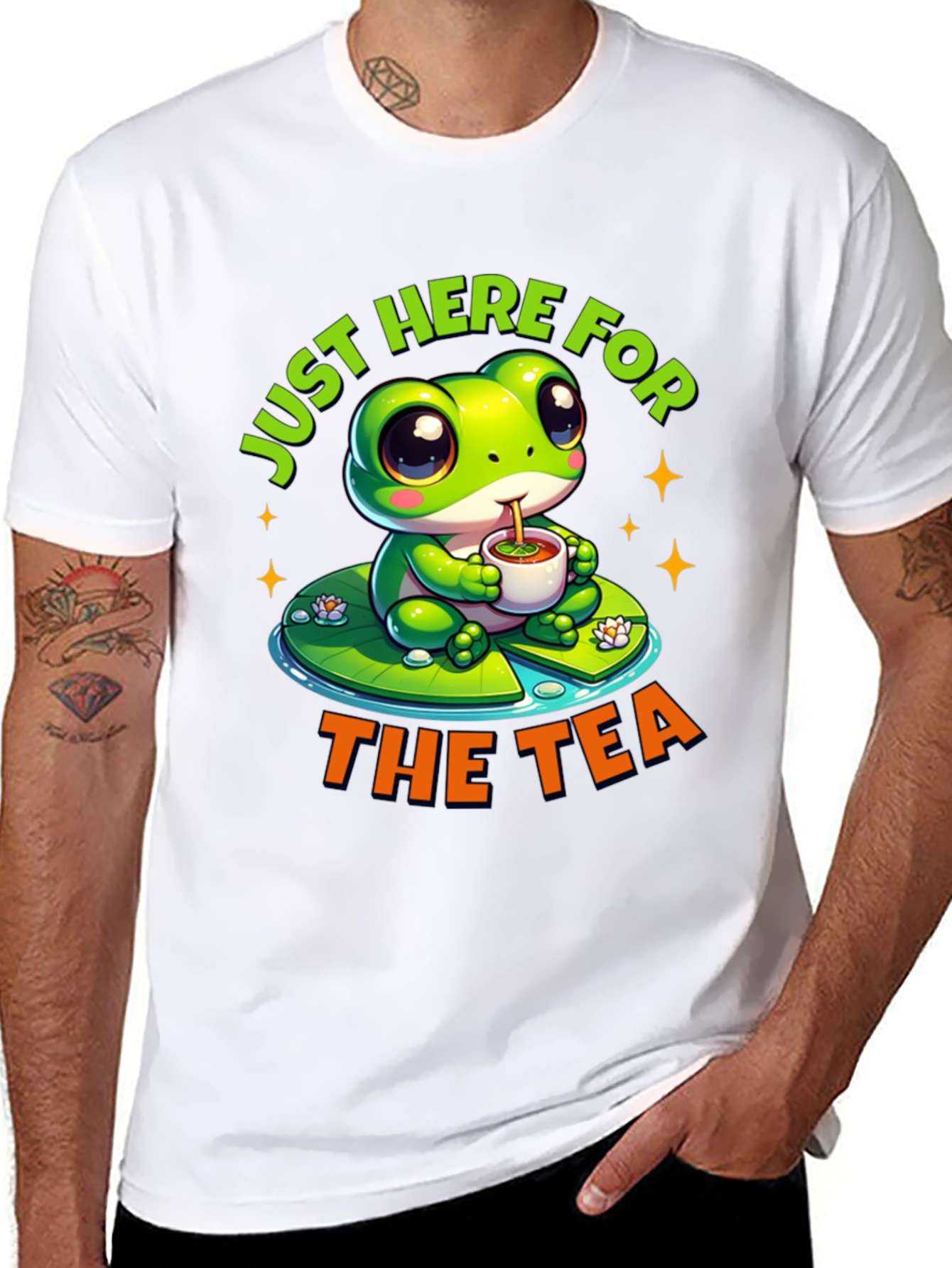 Just Here for the Tea T-Shirt Frog