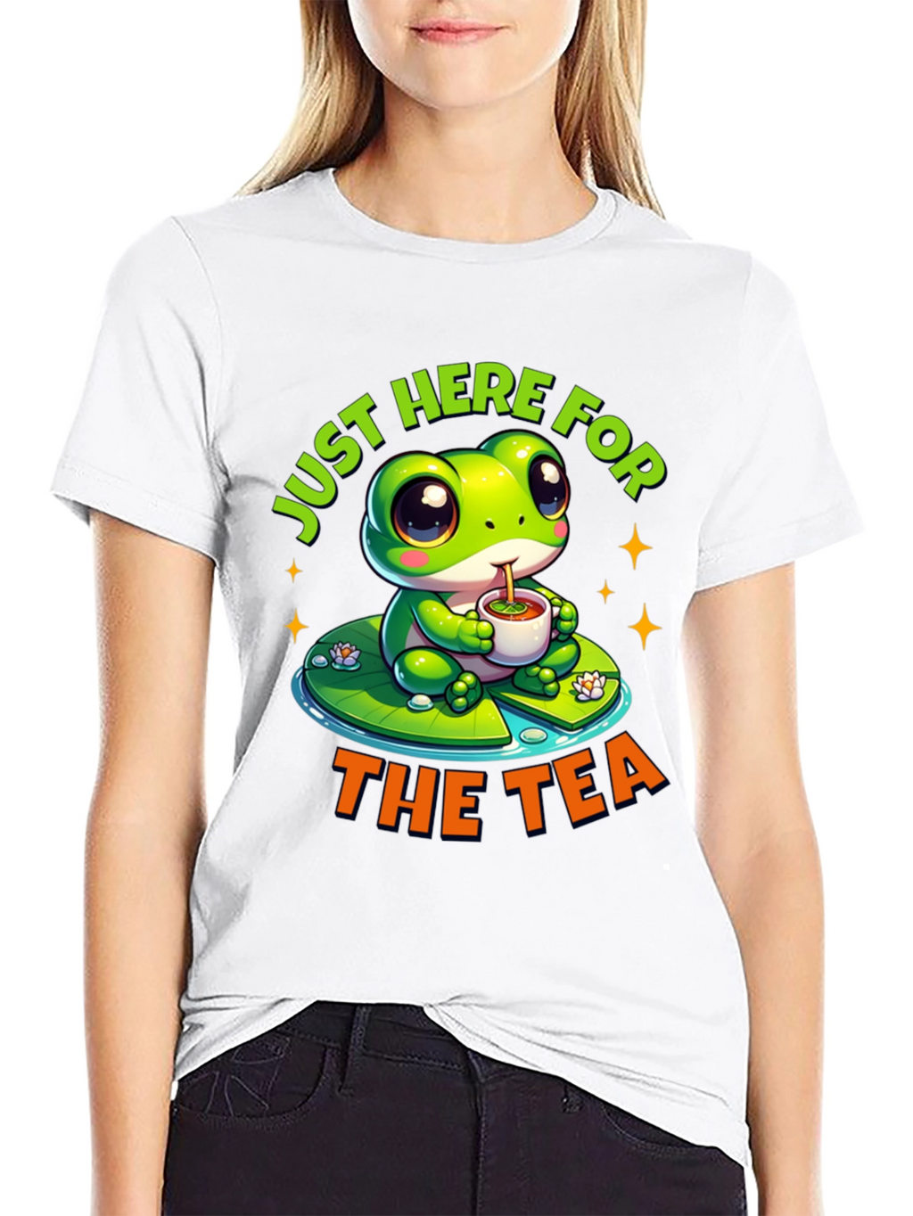 Just Here for the Tea T-Shirt Frog