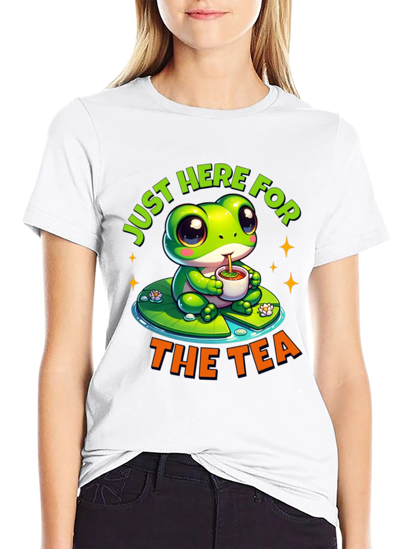 Just Here for the Tea T-Shirt Frog