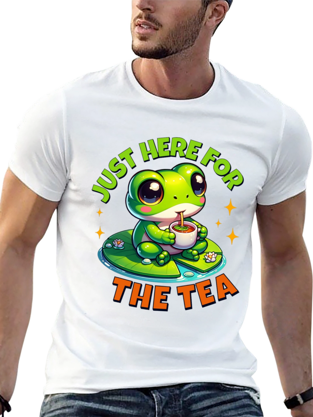 Just Here for the Tea T-Shirt Frog