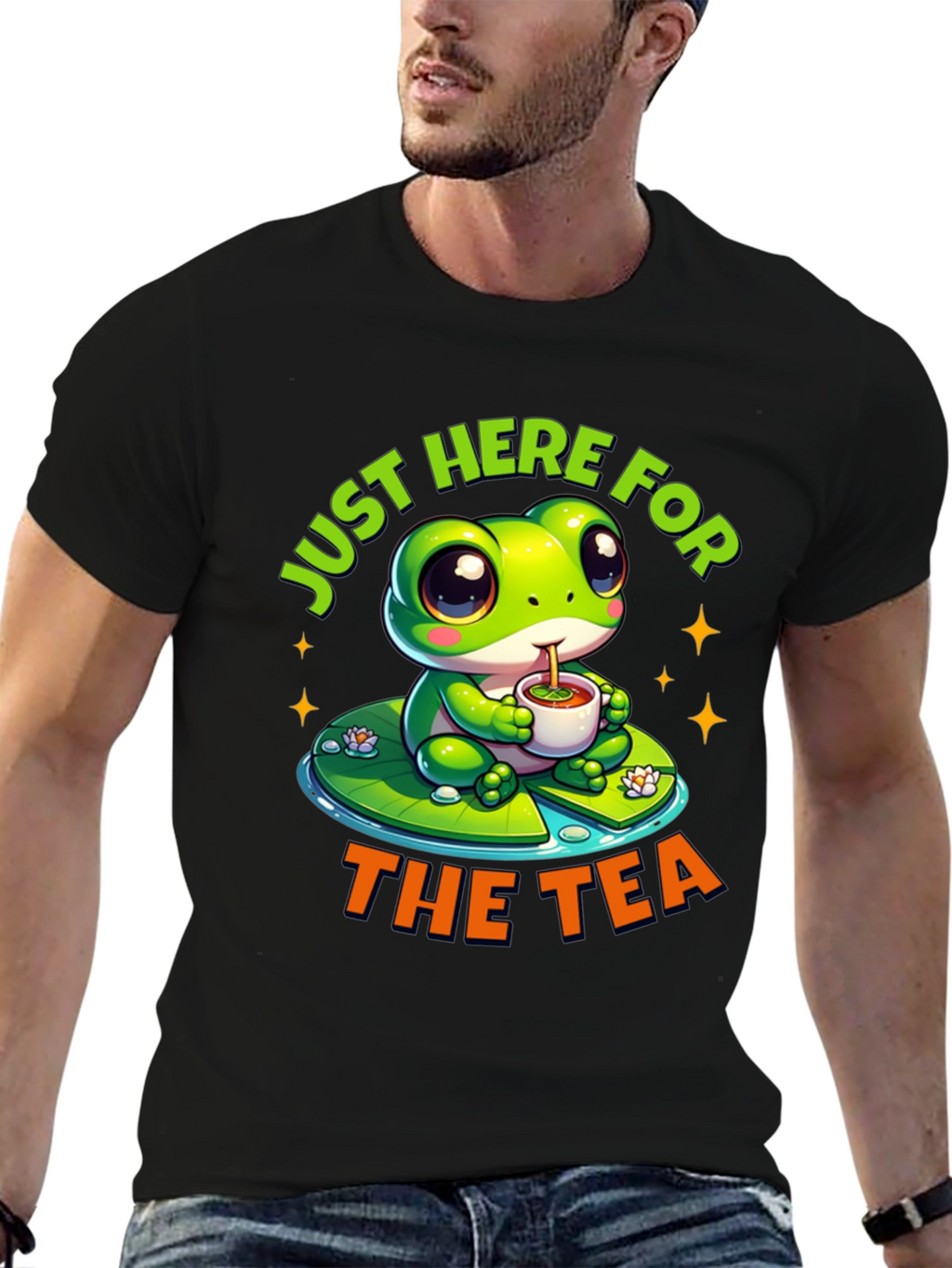 Just Here for the Tea T-Shirt Frog