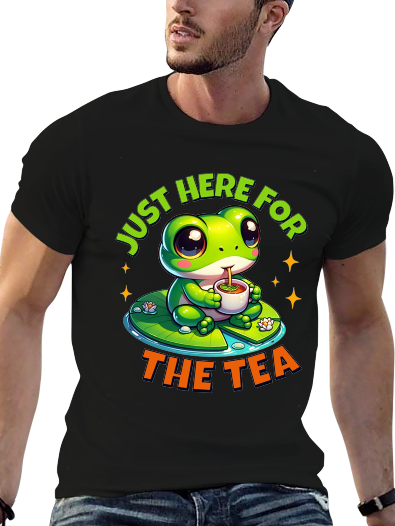 Just Here for the Tea T-Shirt Frog