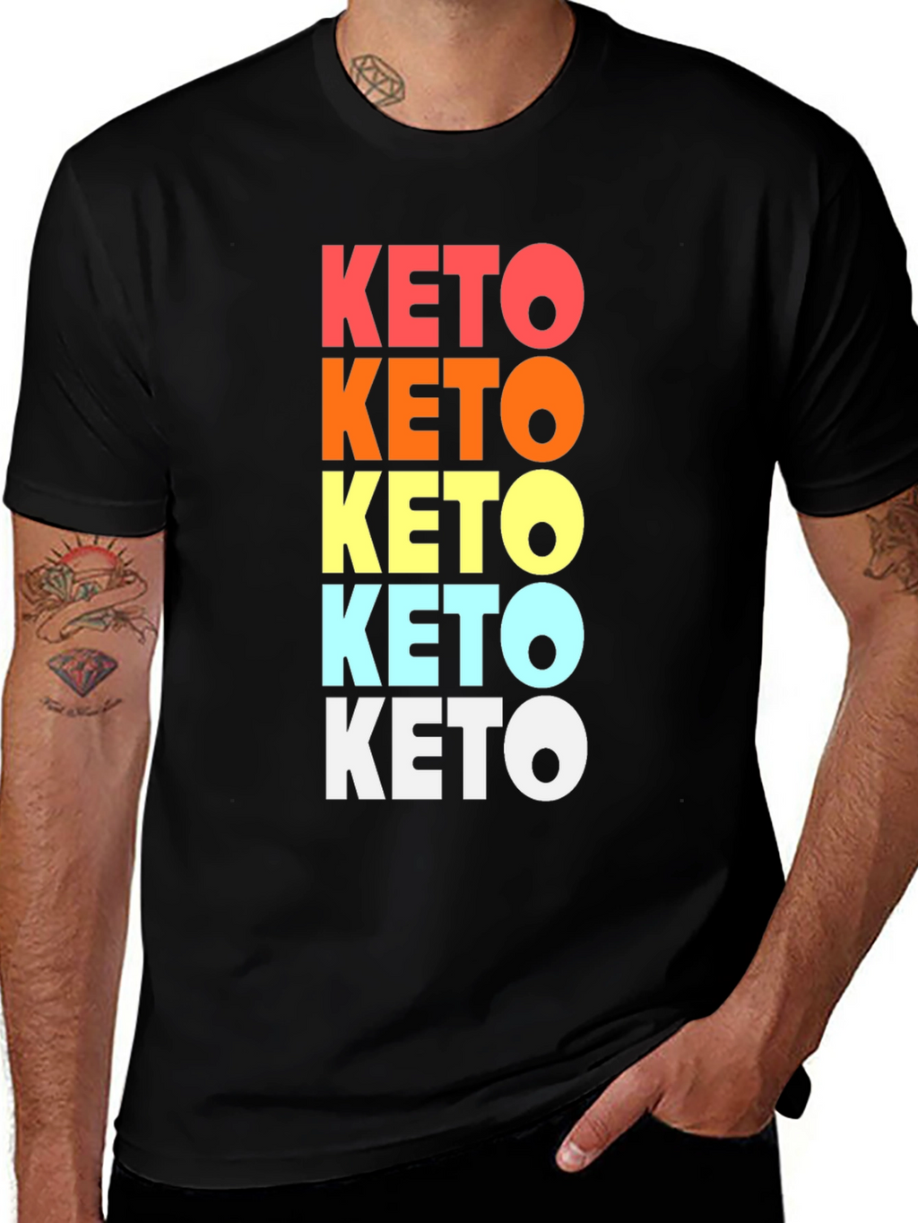 KETO Stacked Mens Tee - Stylish & Comfortable