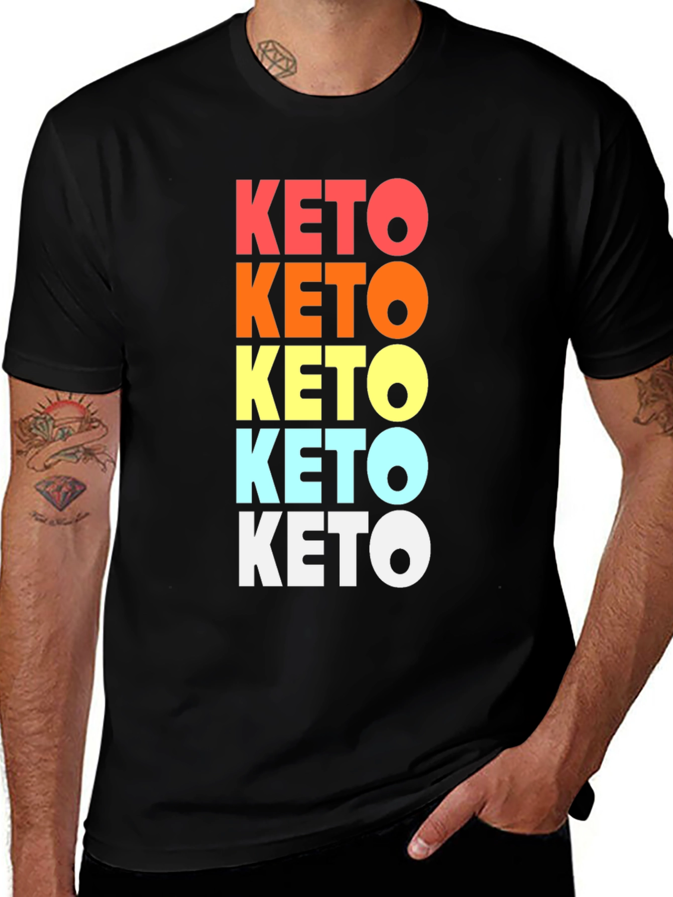 KETO Stacked Mens Tee - Stylish & Comfortable