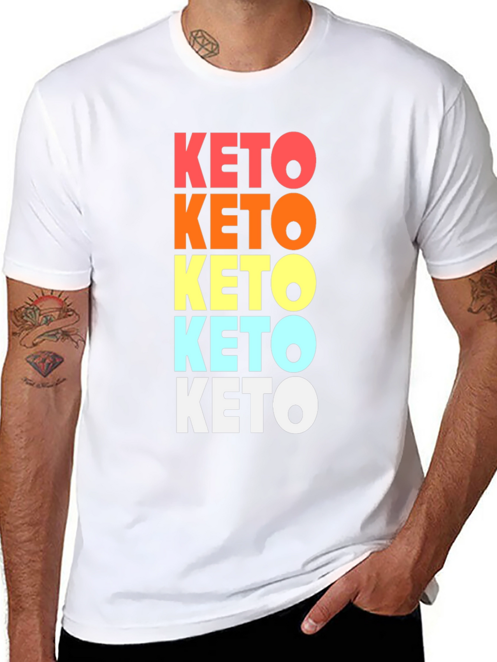 KETO Stacked Mens Tee - Stylish & Comfortable