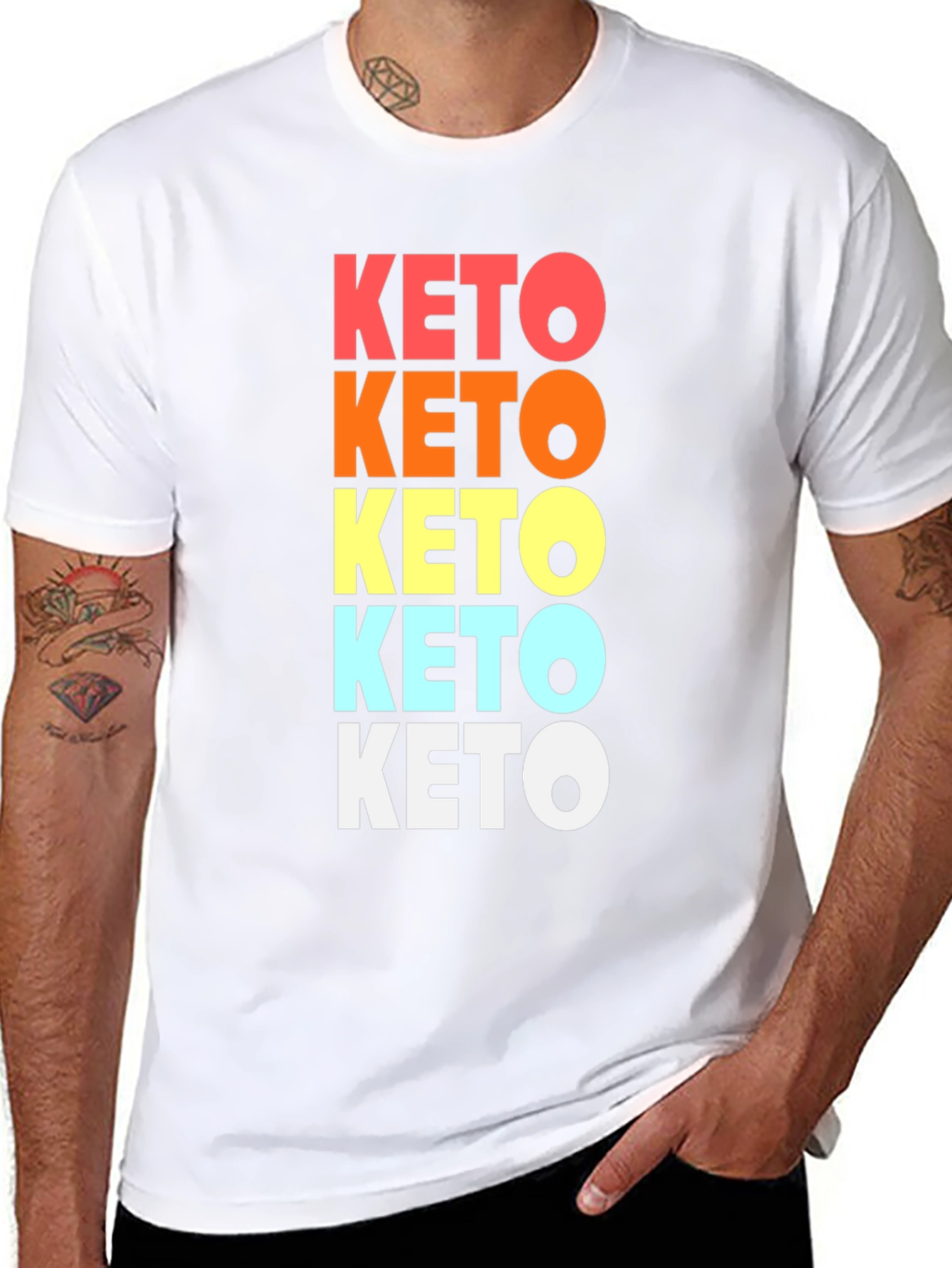 KETO Stacked Mens Tee - Stylish & Comfortable
