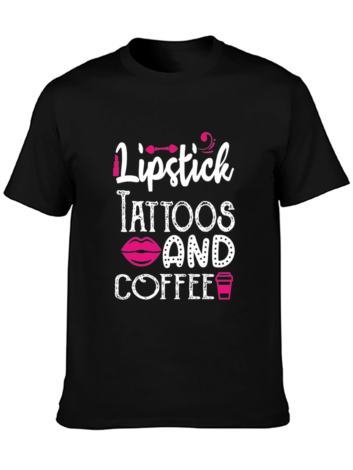 Lipstick Tattoos Coffee Graphic Tee