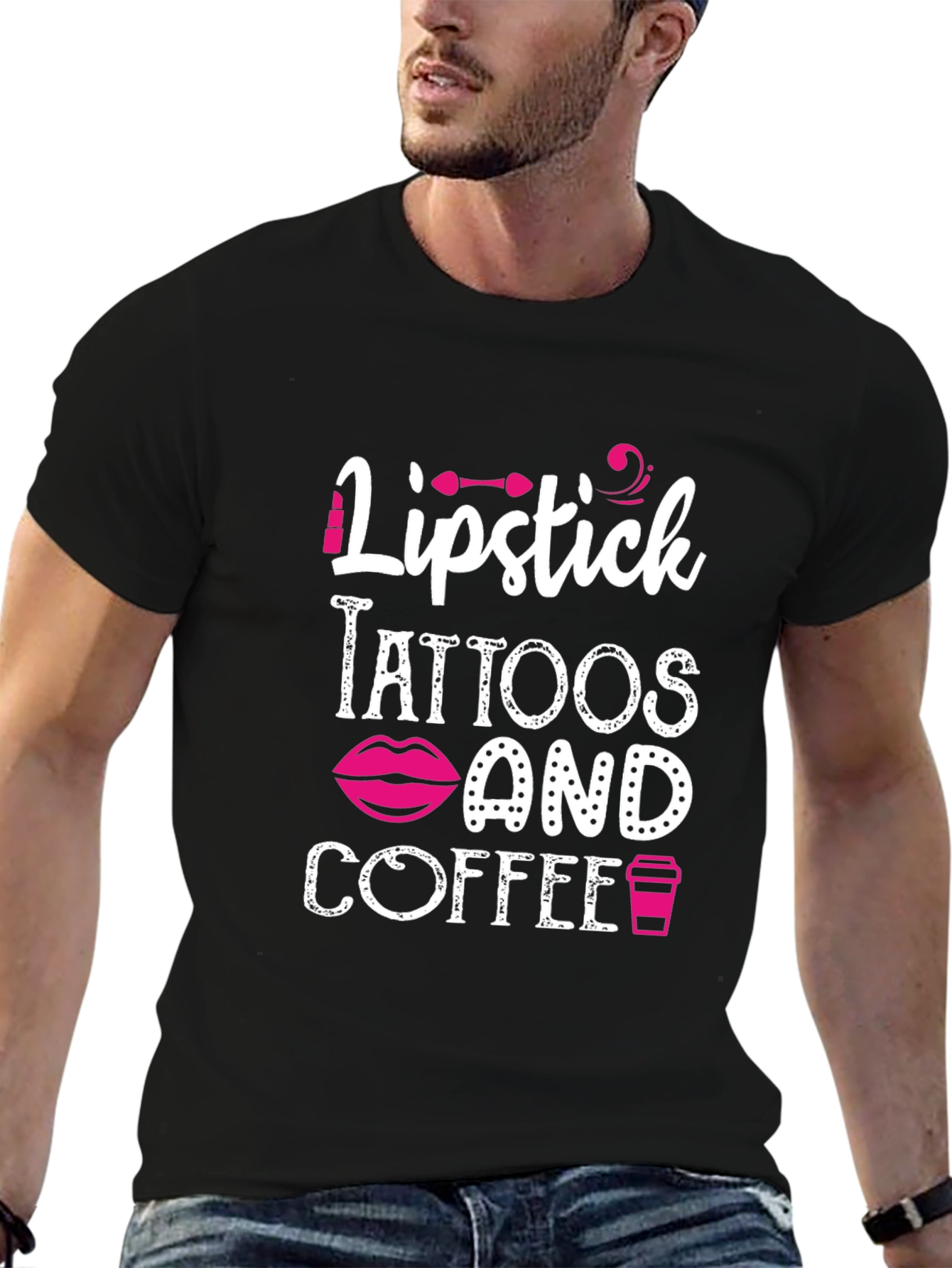 Lipstick Tattoos Coffee Graphic Tee
