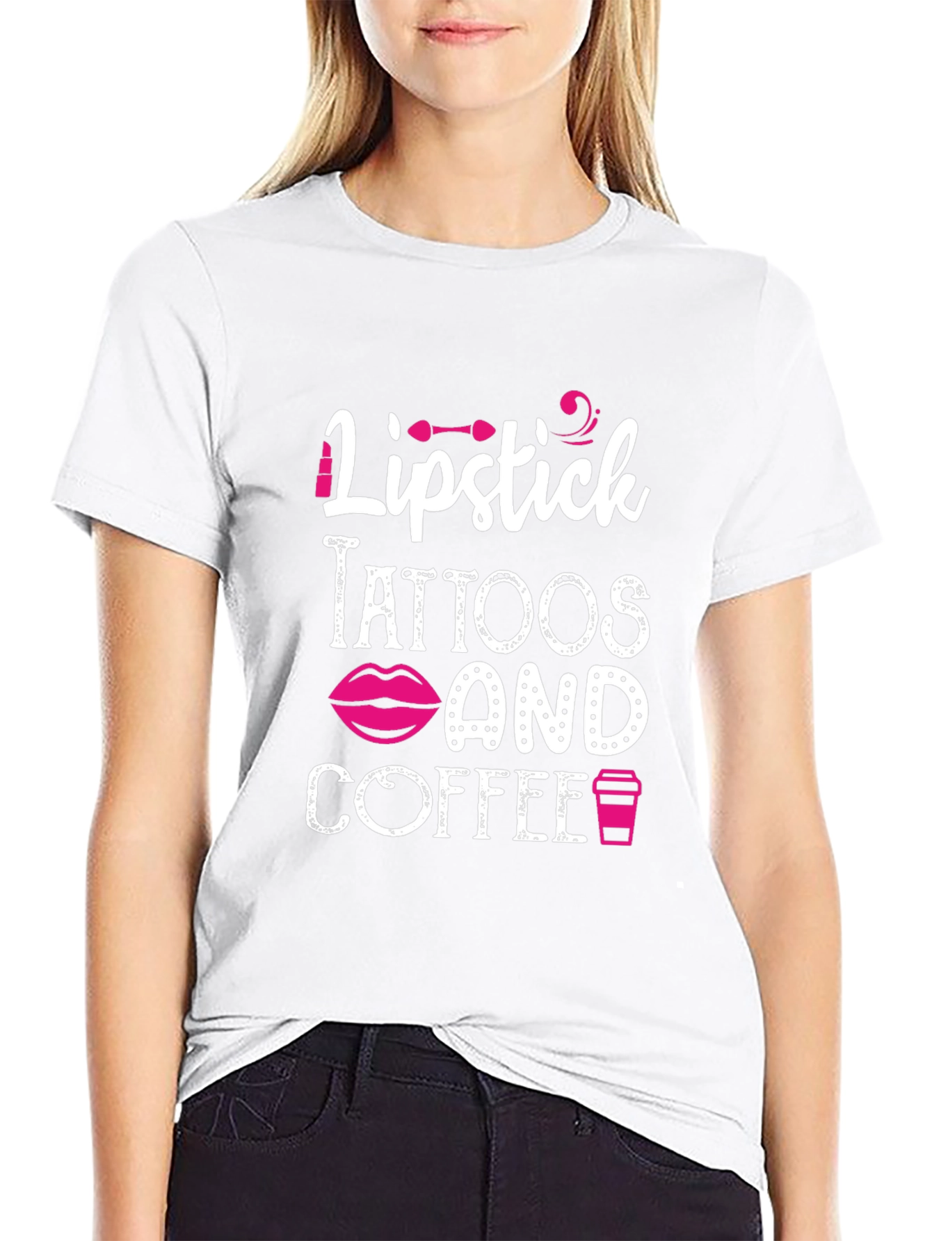 Lipstick Tattoos Coffee Graphic Tee