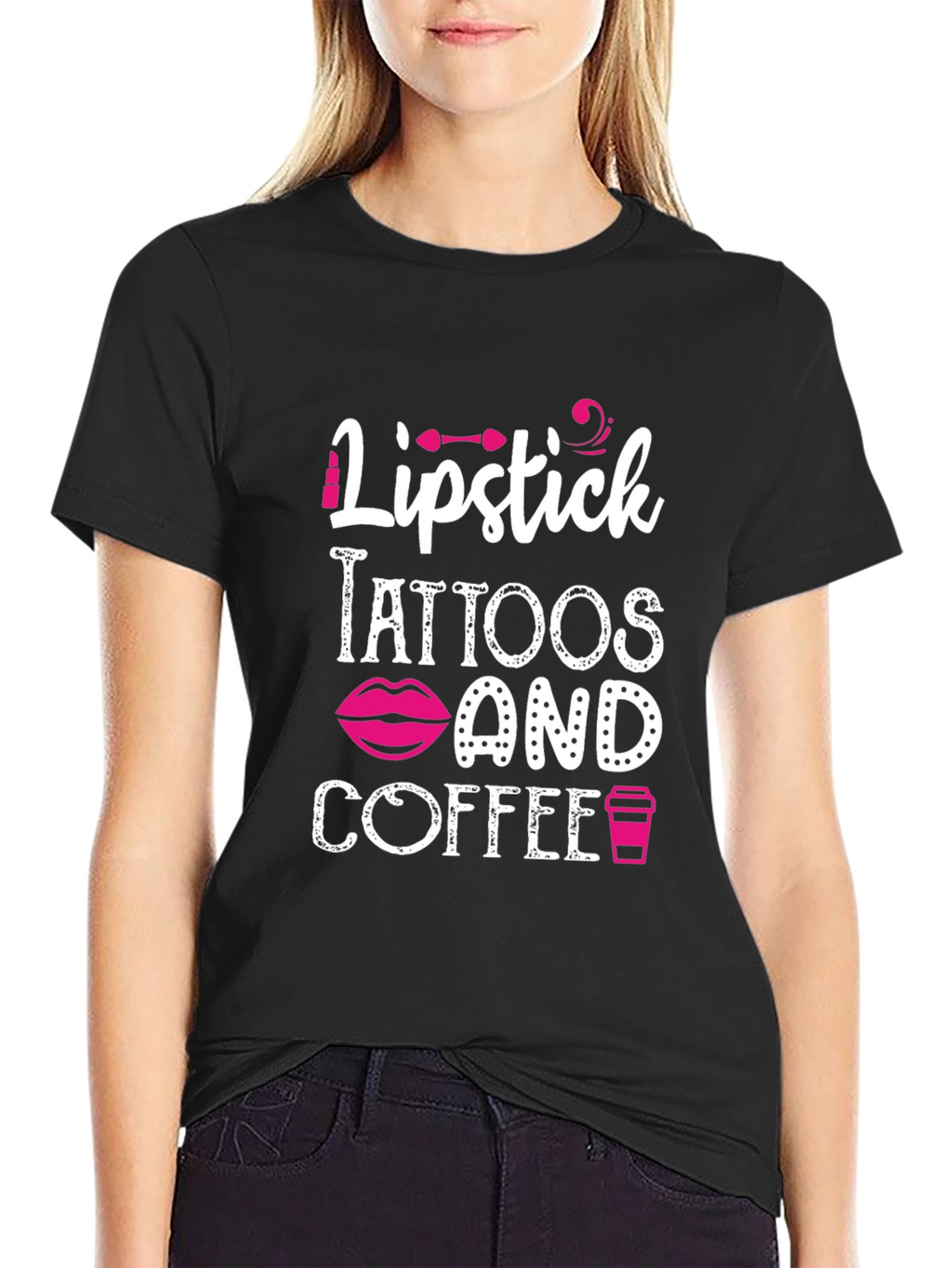 Lipstick Tattoos Coffee Graphic Tee