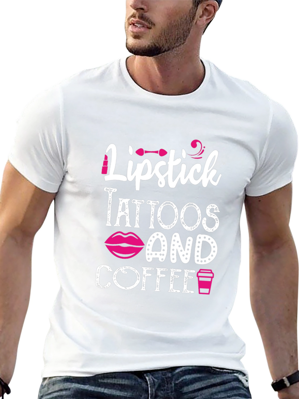 Lipstick Tattoos Coffee Graphic Tee