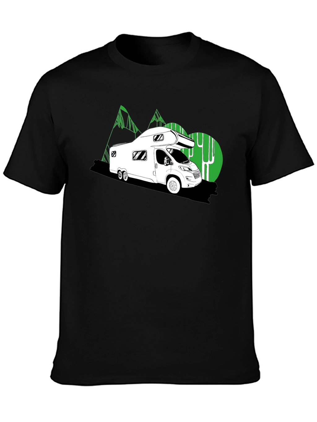 Black RV Adventure Tee -  Road Trip Style
