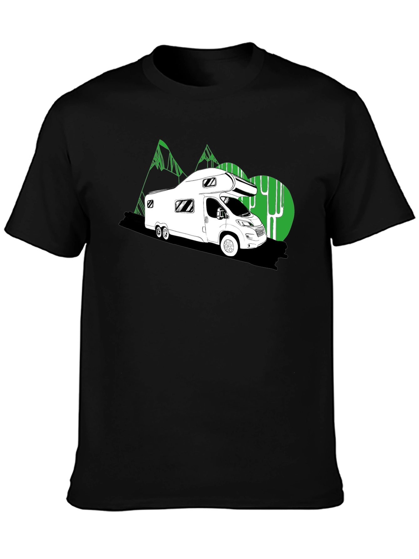 Black RV Adventure Tee -  Road Trip Style