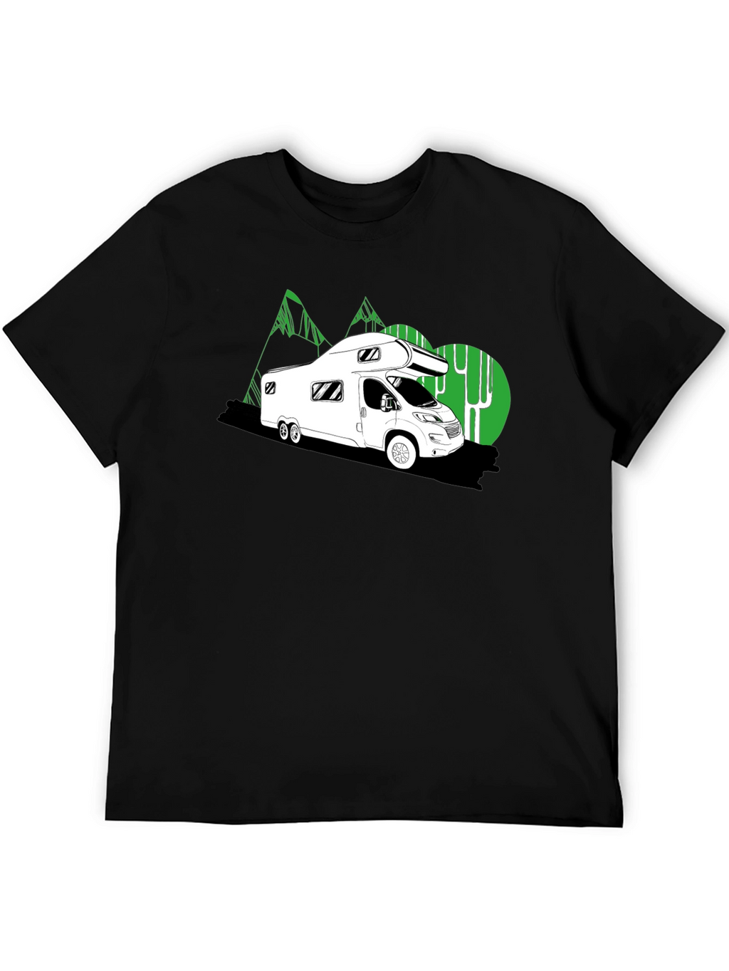 Black RV Adventure Tee -  Road Trip Style