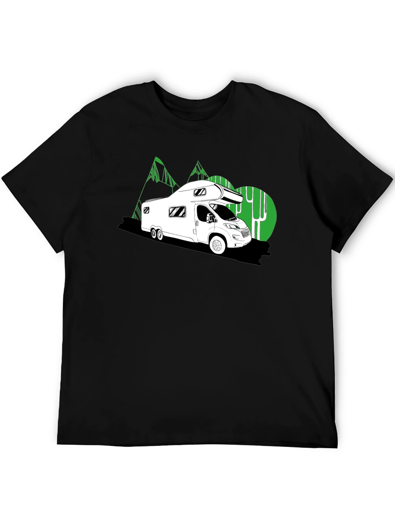 Black RV Adventure Tee -  Road Trip Style