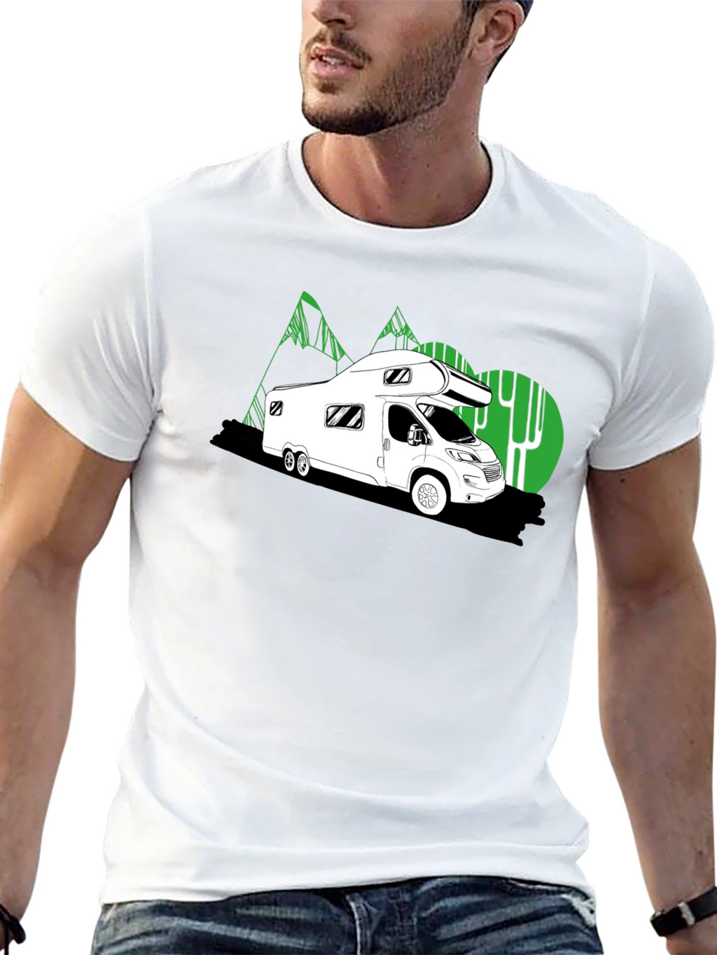 Black RV Adventure Tee -  Road Trip Style