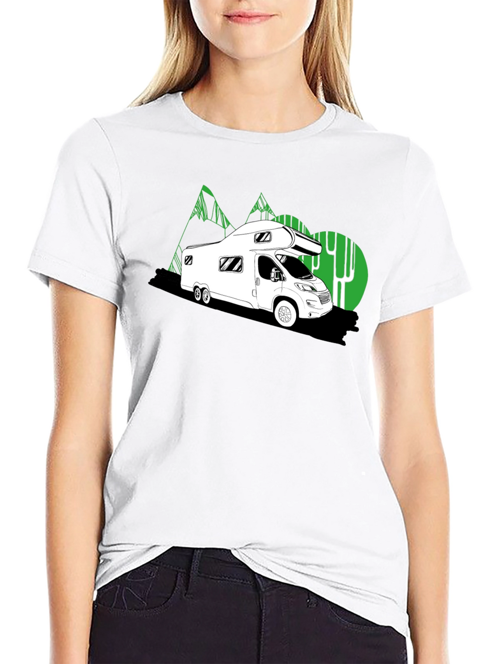 Black RV Adventure Tee -  Road Trip Style