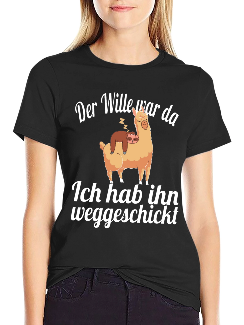 Funny Sloth and Llama Graphic Tee