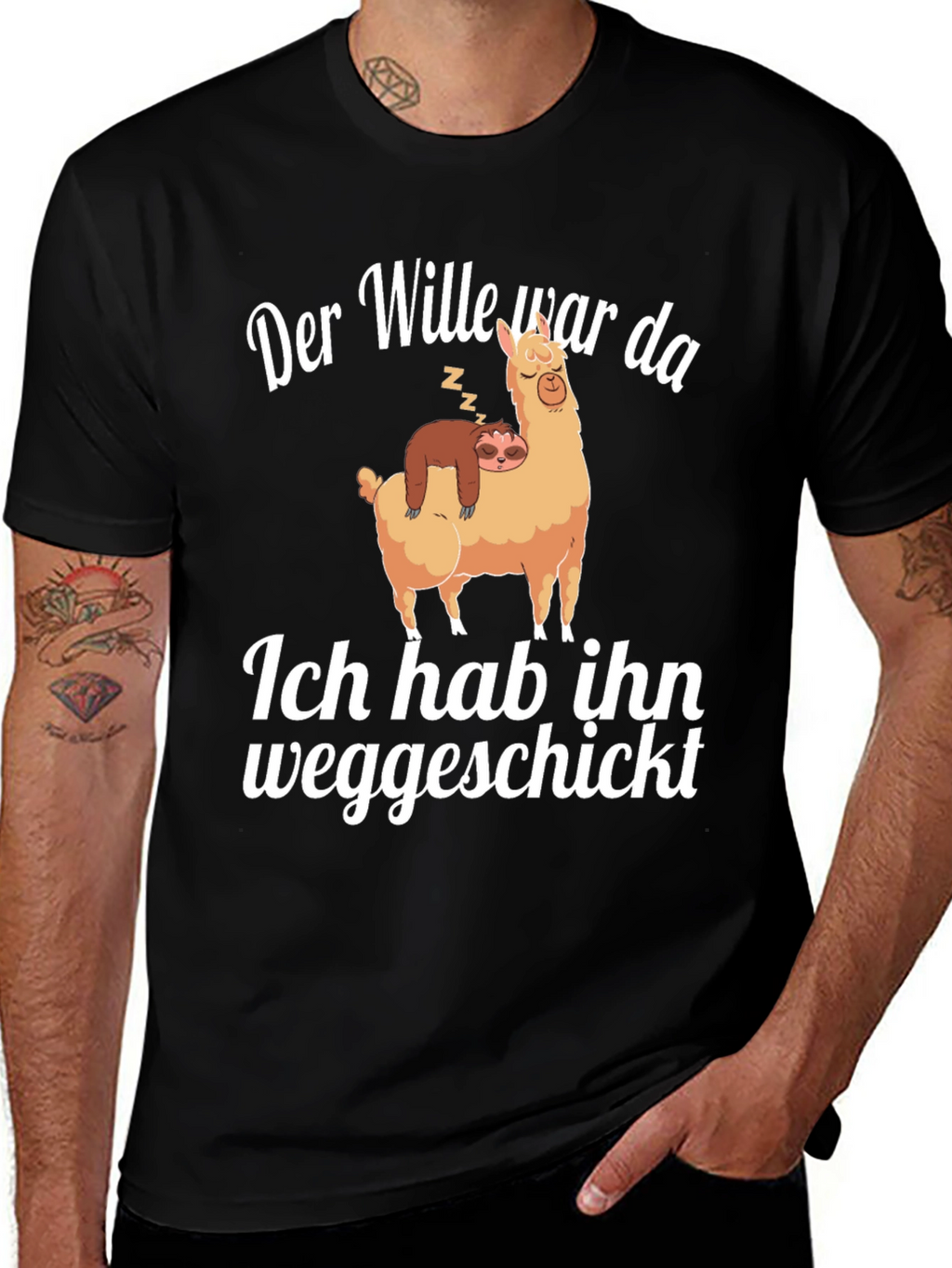 Funny Sloth and Llama Graphic Tee