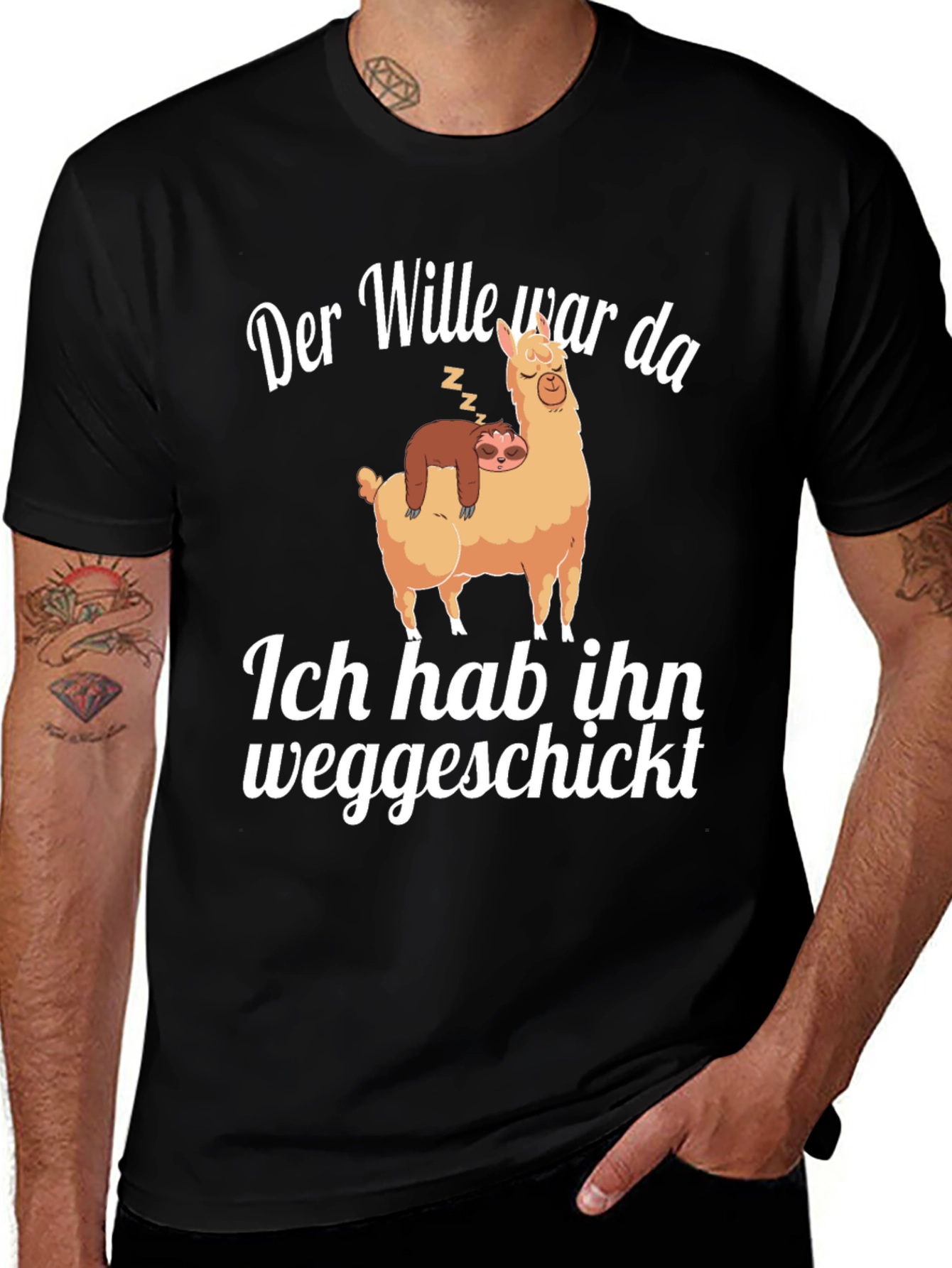 Funny Sloth and Llama Graphic Tee