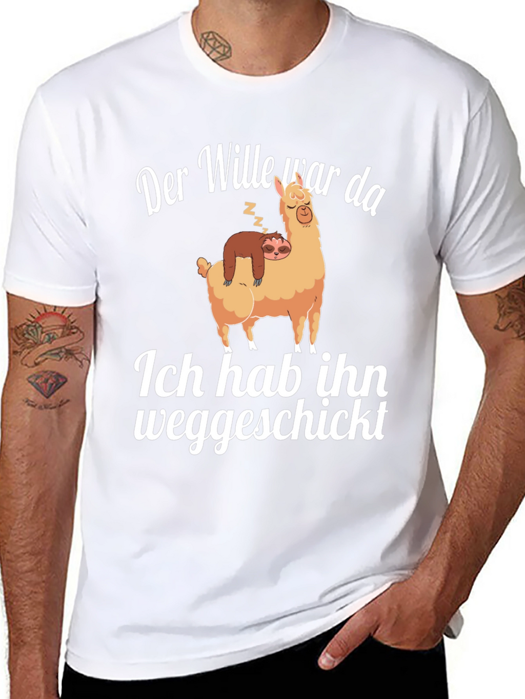 Funny Sloth and Llama Graphic Tee