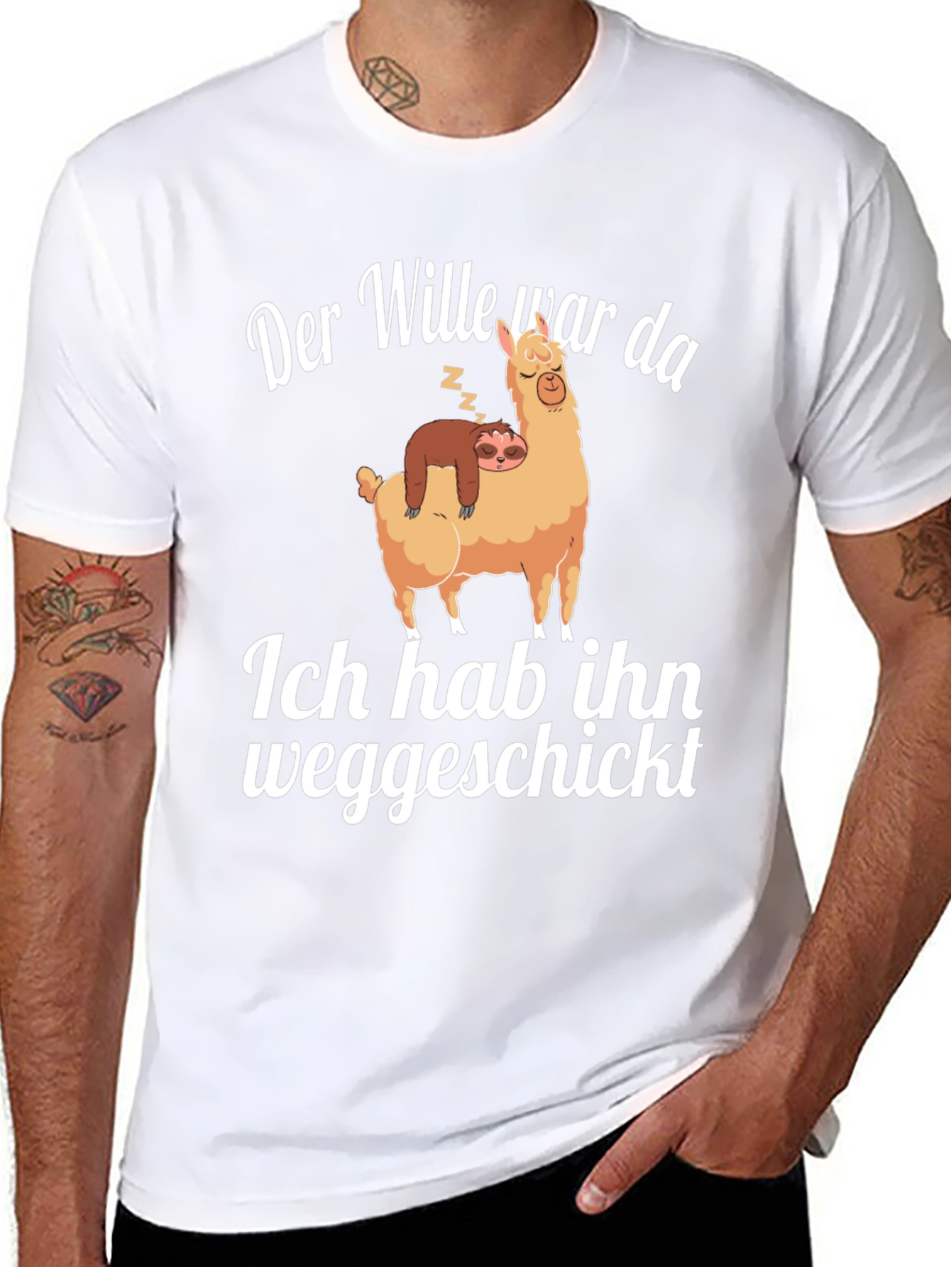 Funny Sloth and Llama Graphic Tee