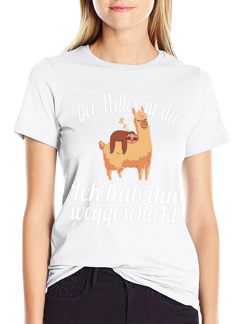 Funny Sloth and Llama Graphic Tee