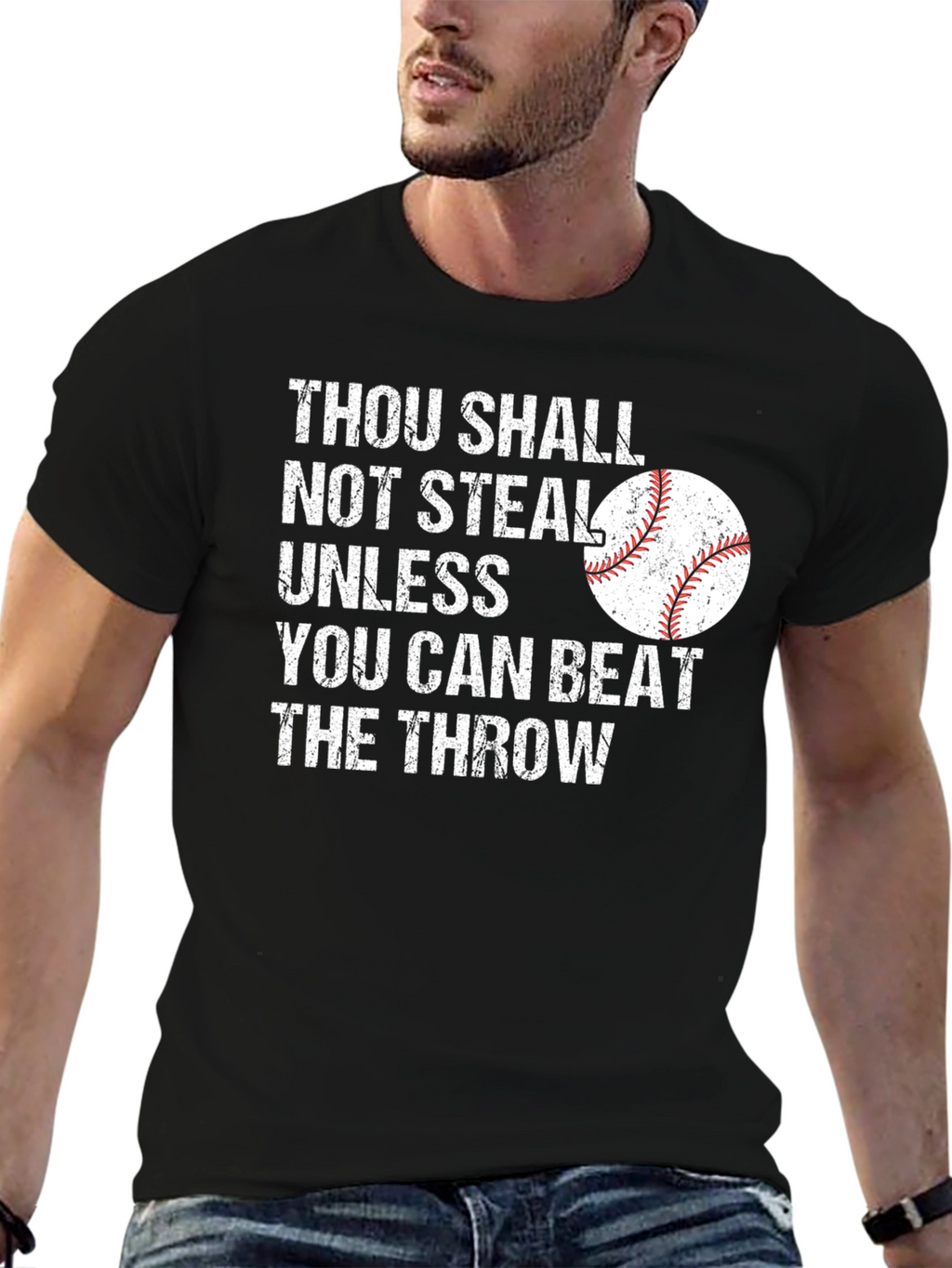 Thou Shall Not Steal Baseball Graphic Tee