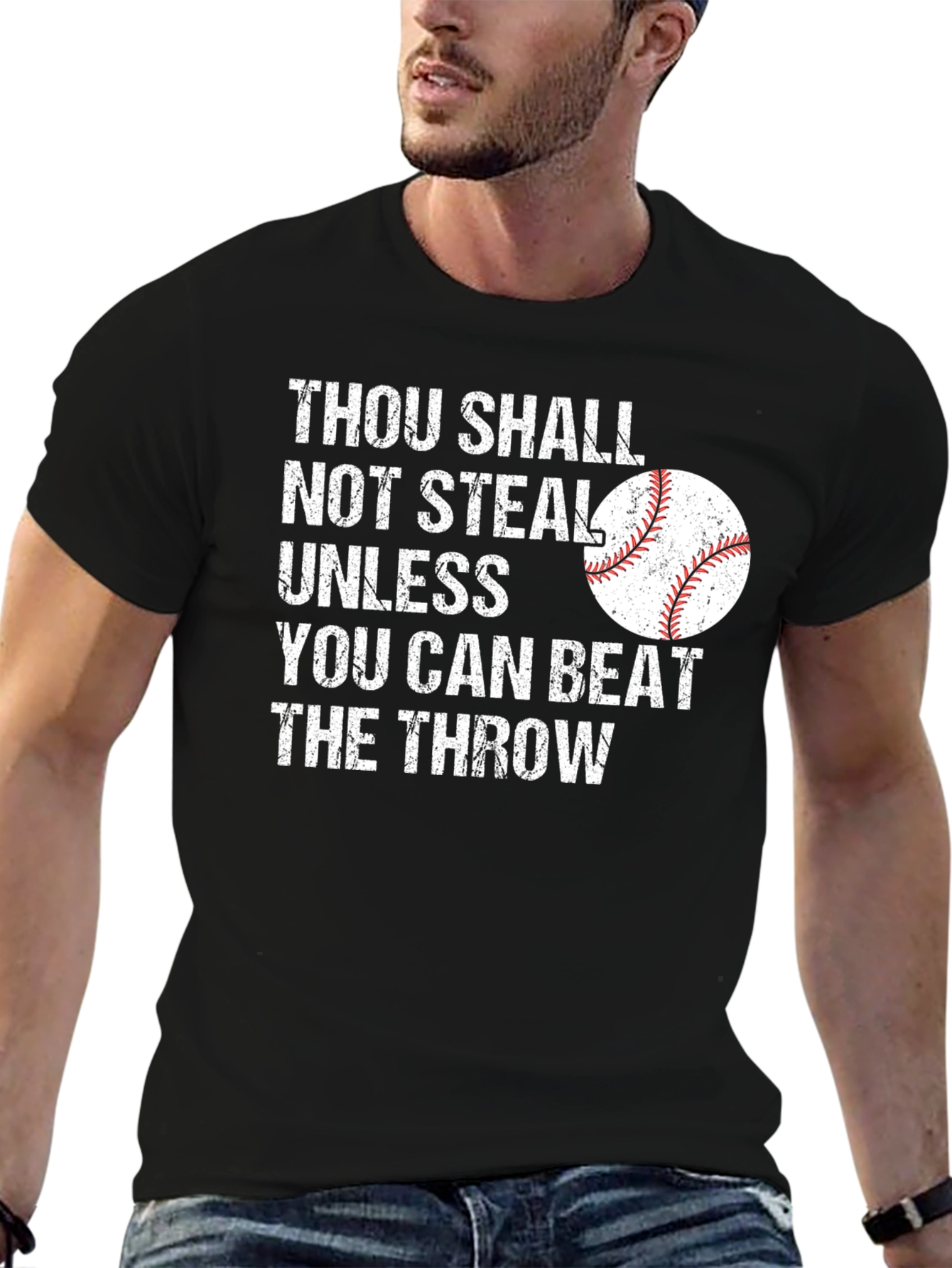 Thou Shall Not Steal Baseball Graphic Tee