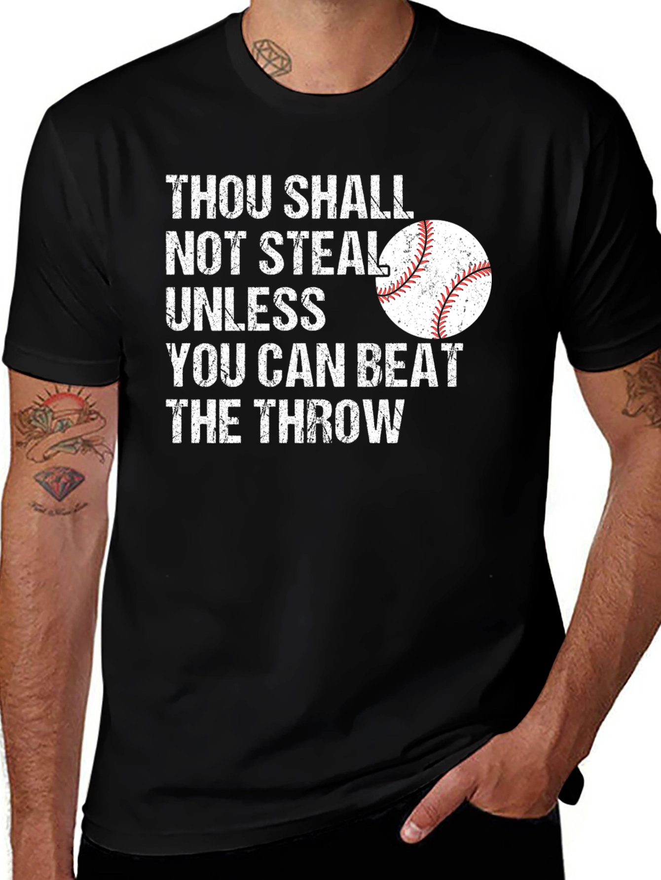 Thou Shall Not Steal Baseball Graphic Tee