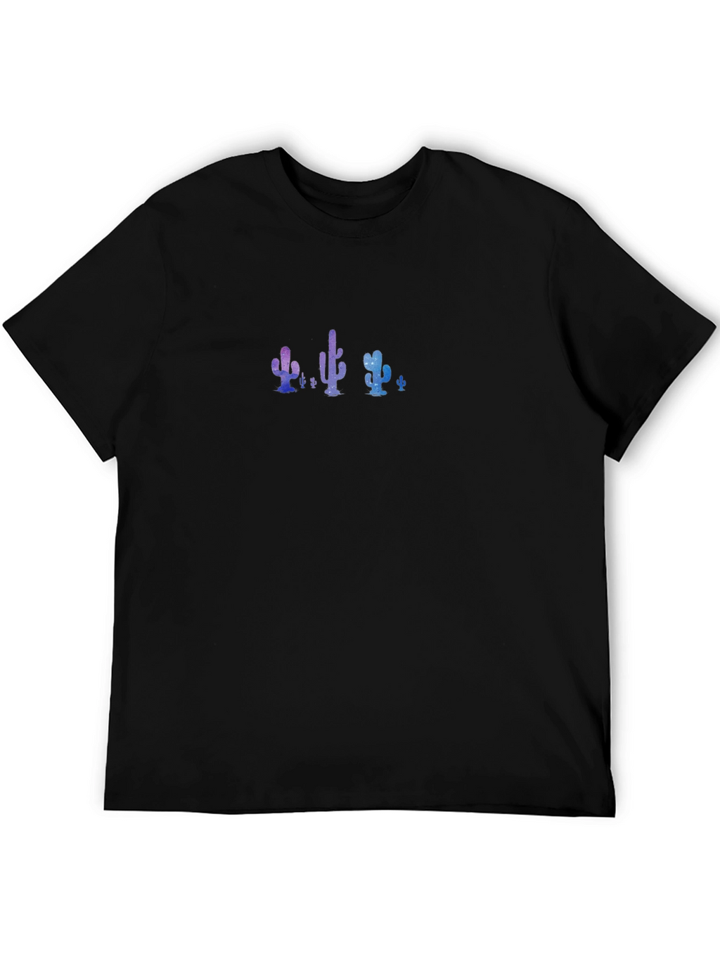 Galaxy Cactus Black T-Shirt