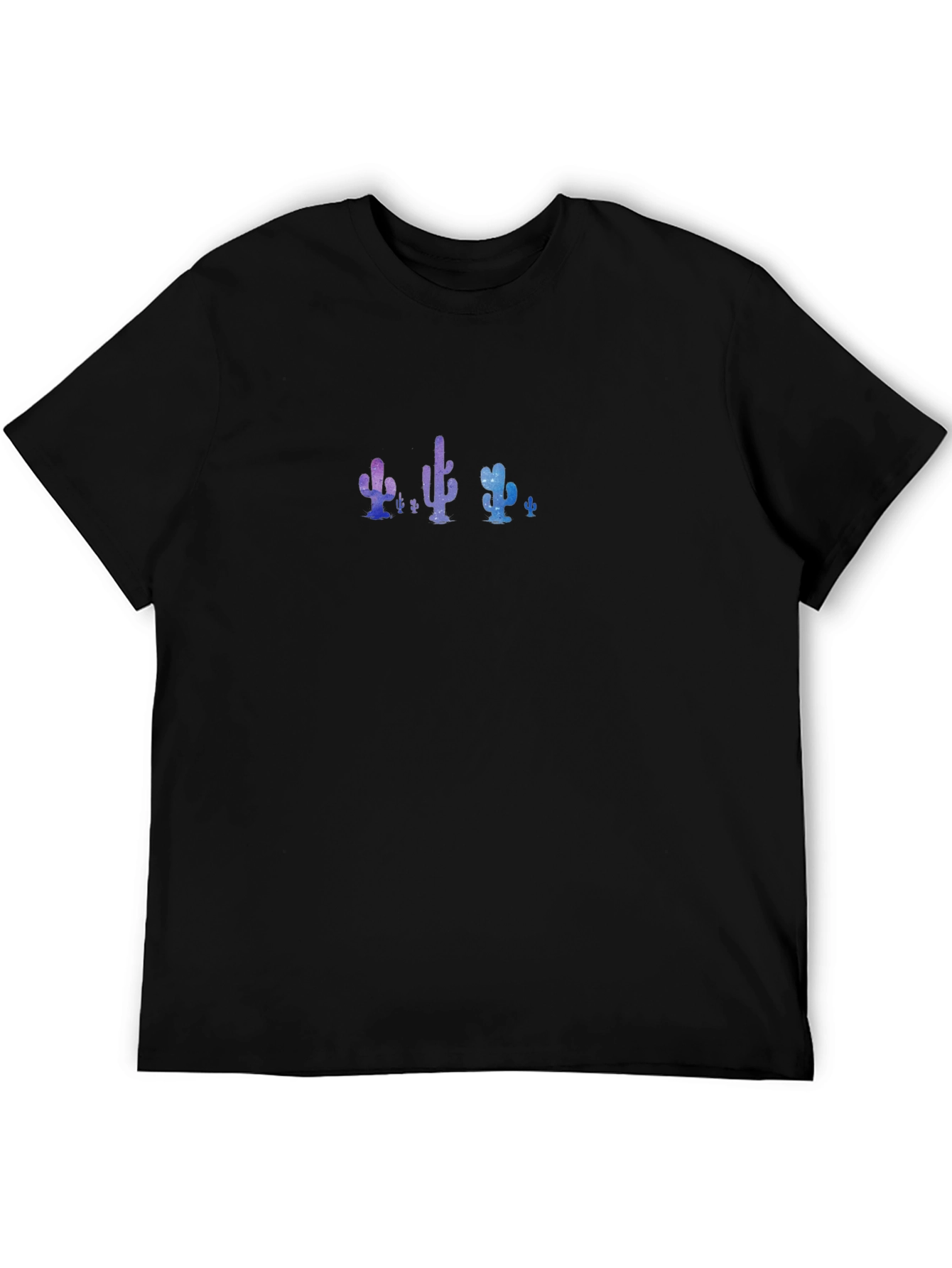 Galaxy Cactus Black T-Shirt